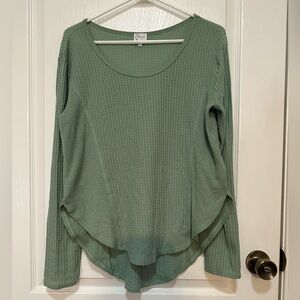 Blue Rain Sage Long Sleeve Top